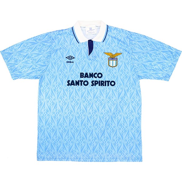 Camiseta Lazio Primera equipo Retro 1991 1992 Azul Claro